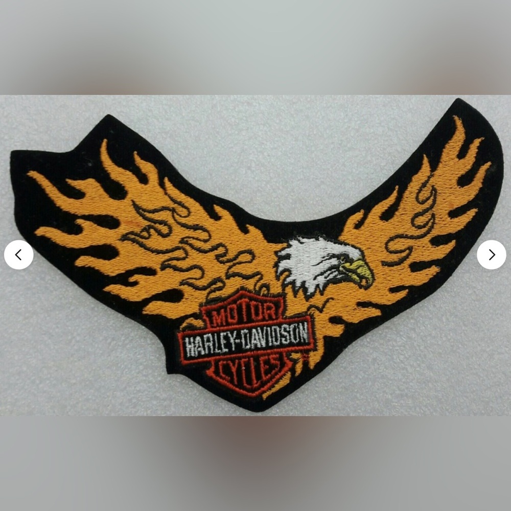 NEW VINTAGE HARLEY DAVIDSON RARE EAGLE WING PATCH 7" X 4 1/2"